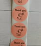 50 'Thank You' Puppy Thermal Printed Stickers (70P)