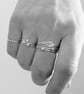 Stacking Ring Set - Silver Stacking Rings - Elegant Set of 5 Stackable Rings - Image 1