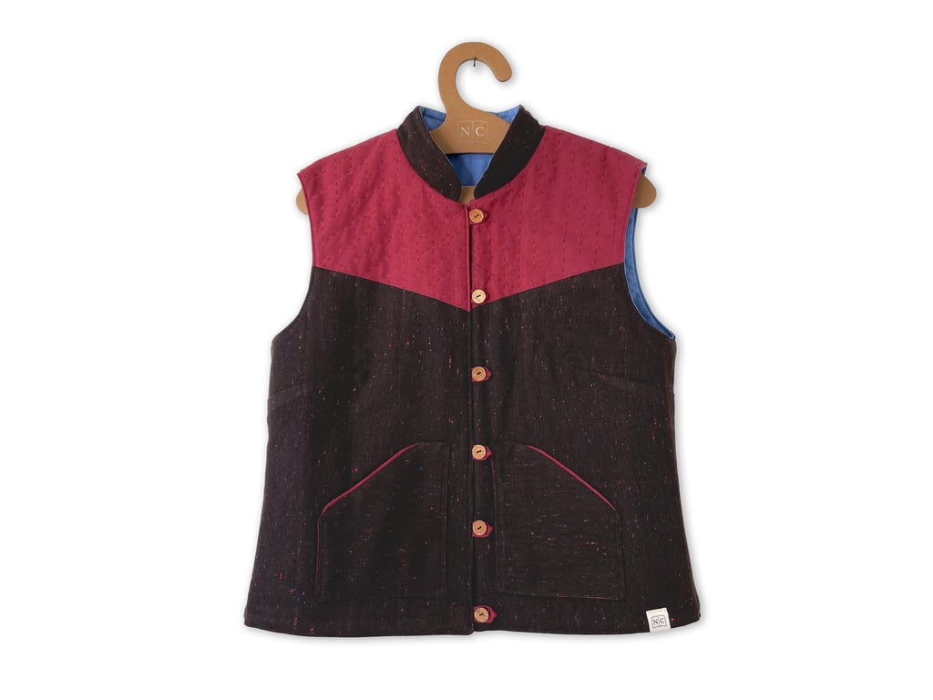 Woollen Wonder Handmade Quilted Wool Vest (Size Medium UK 12-14)