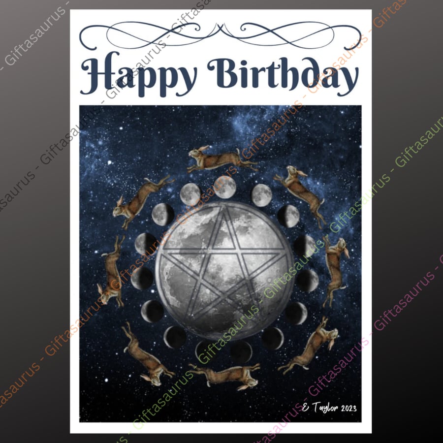 Personalised Birthday Card Plantable Seeded Wiccan Pagan Witch Witchy Gothic