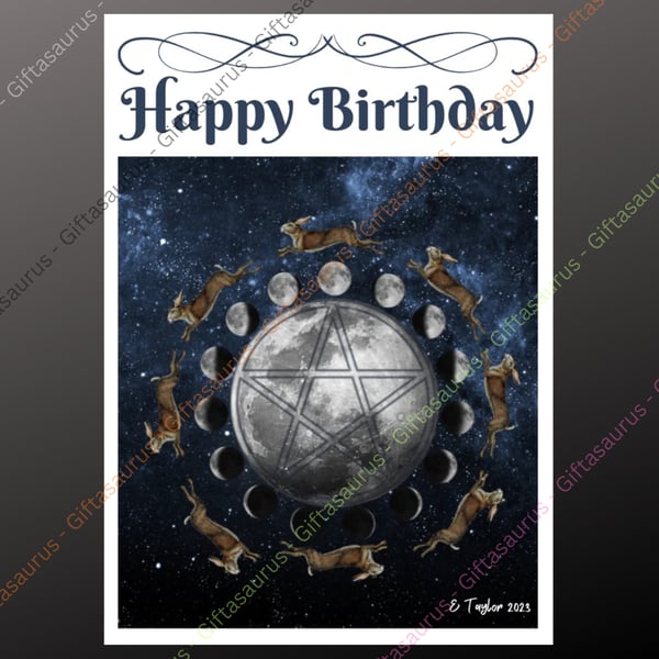 Personalised Birthday Card Plantable Seeded Wiccan Pagan Witch Witchy Gothic