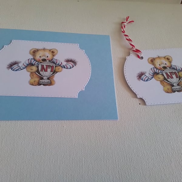 Cardcand gift tag. Any occasion card. Sport theme. Ref 436