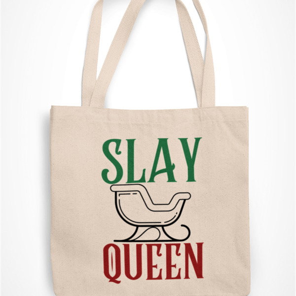 Slay Queen- Funny Gay Christmas Tote Bag - Shopper Bag xmas Gift