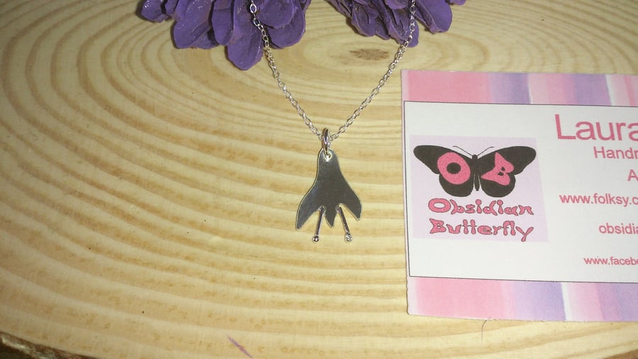 Sterling Silver Fuchsia Necklace 