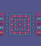 005 Afghan crochet granny squares blanket-rug in a cross stitch sampler  - Image 1