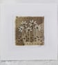 ECO PRINT HAND EMBROIDERED CARD DAISIES - Image 1