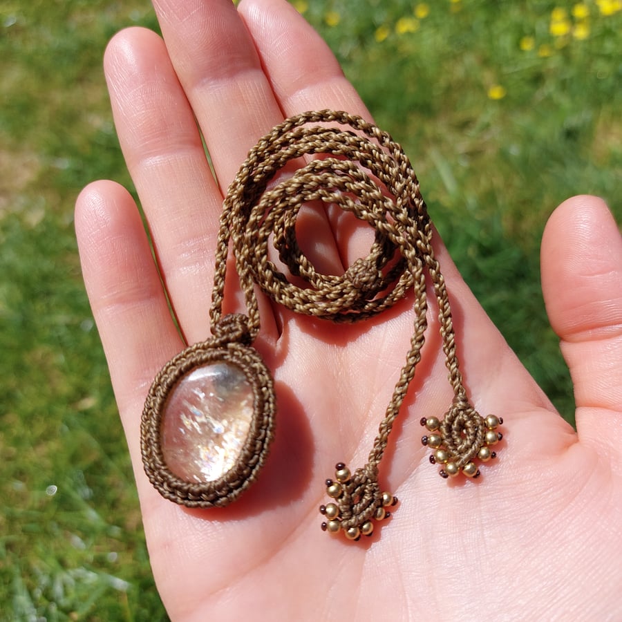 Honey Calcite Pendant 