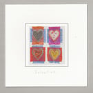 Four Hearts card