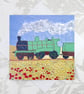 Steam Engine train birthday card - Image 1