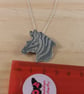 Sterling Silver Zebra Head Necklace (SKU201025) - Image 4