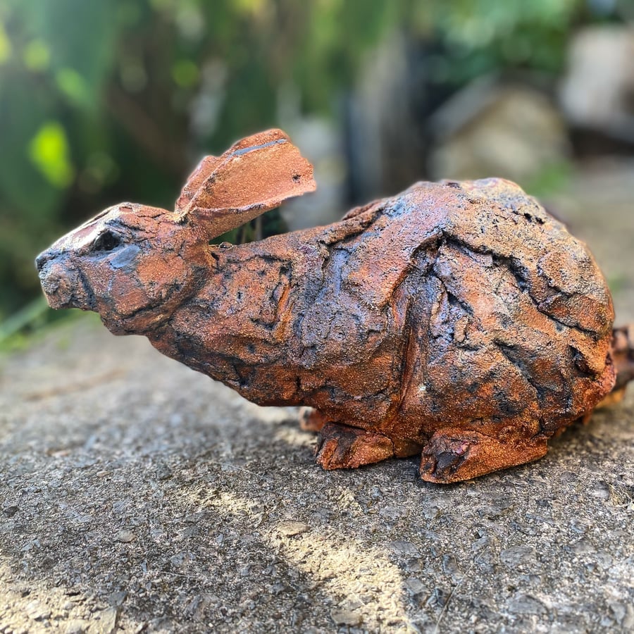 Handmade ceramic Brown Rabbit - Folksy