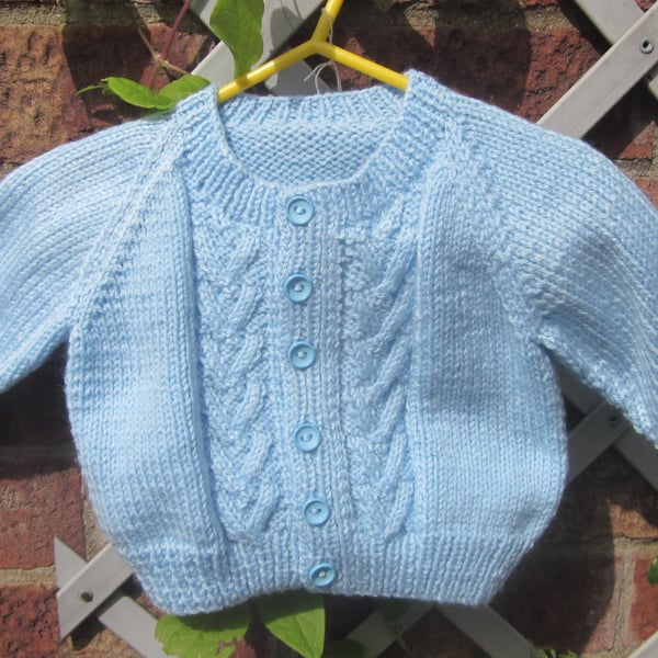 Blue cardigan to fit 18" chest