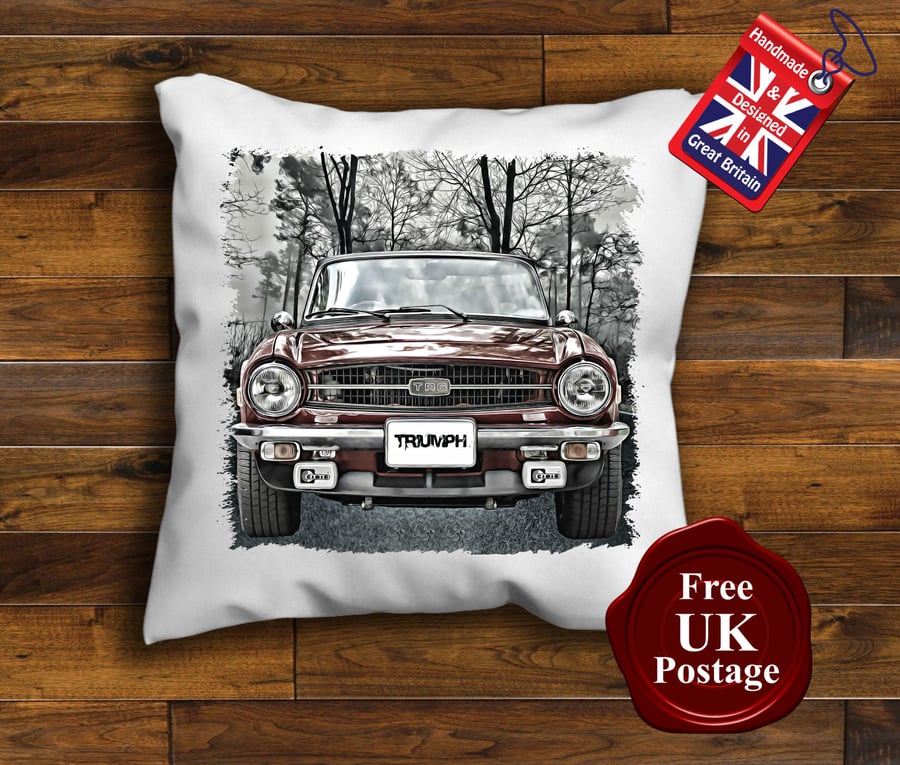 Triumph TR6 Cushion Cover, Choose Your Size