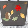 Hedgehog Organic Tote Bag 