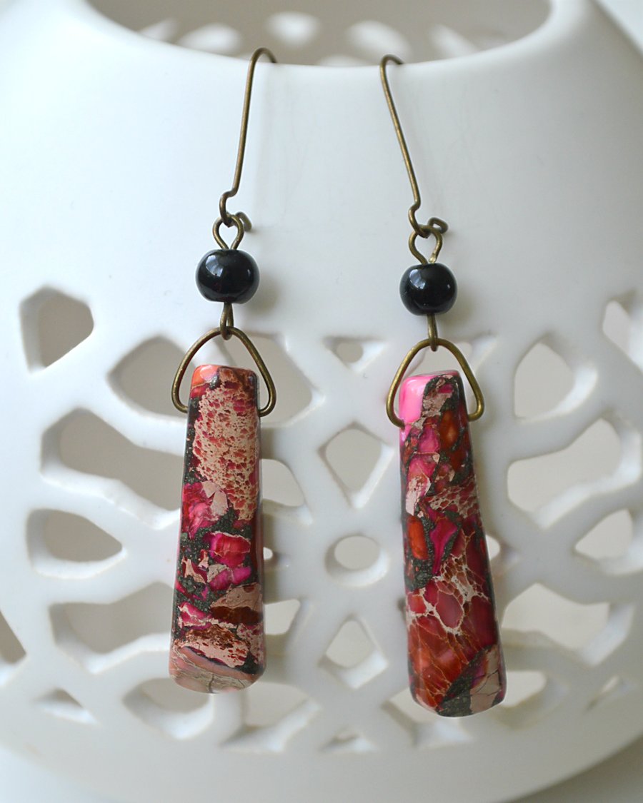 Pink Jasper Earrings