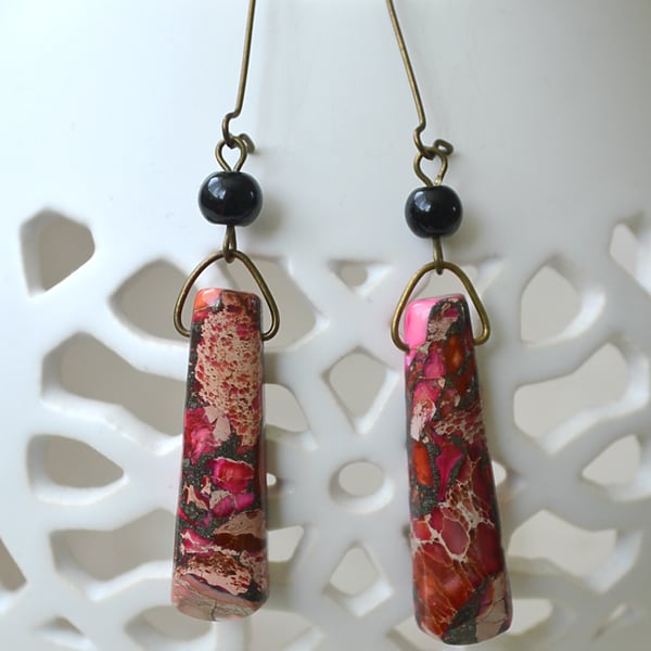 Pink Jasper Earrings
