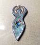 Hand Painted Blue Goddess - Image 3