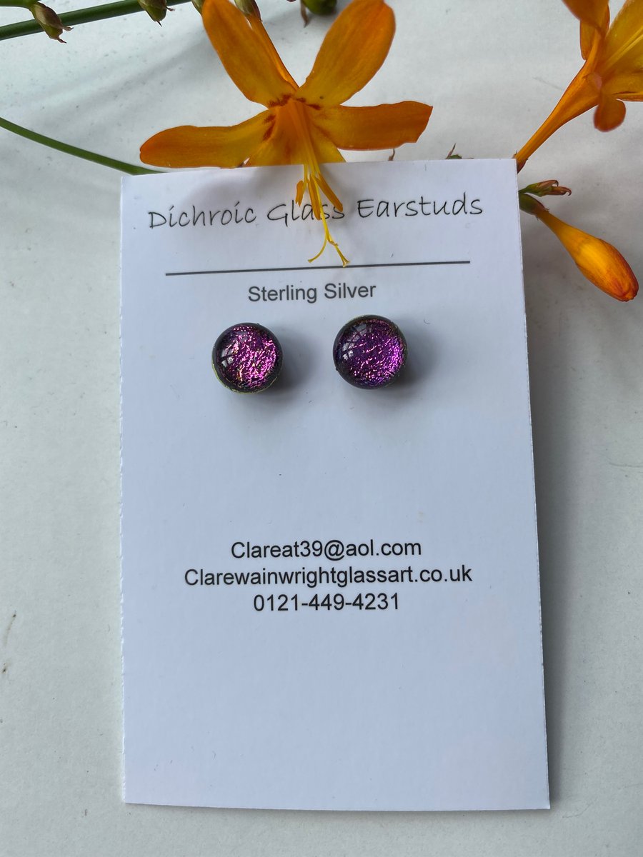Dichroic Glass Earrings 