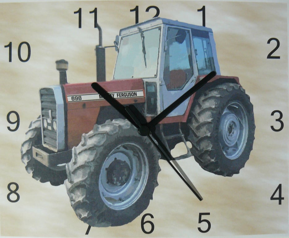 ferguso 698 tractor clock classic masse y ferg 698 red tractor,wall clock