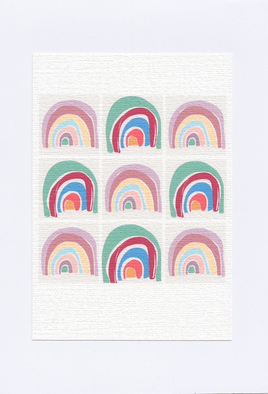 Rainbow A5 Print. Pop Art Retro Style Print.