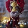 Primitive textile art Lion sculpture, textile art, vintage style, home decor