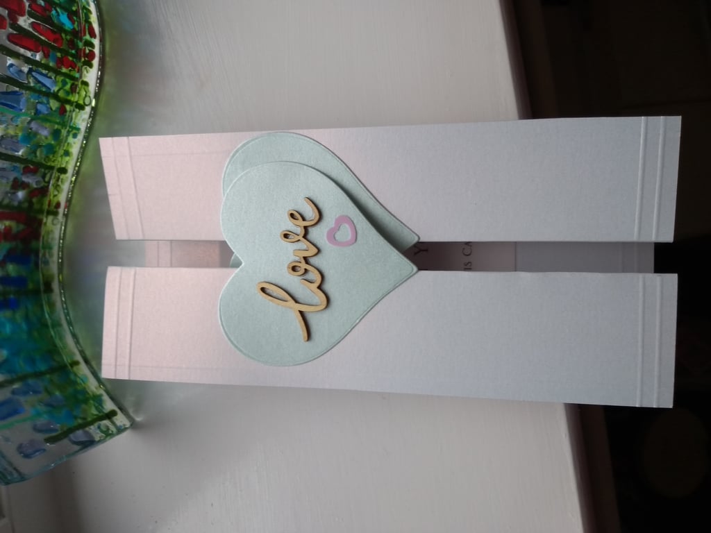 Romantic heart front fold card