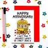 Anniversary Card For Husband, Wife, Funny I Hit The Jackpot Love Card