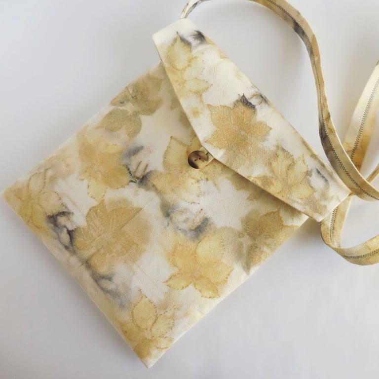 ECO BOTANICAL PRINTED SMALL SHOULDER OR CROSS BODY BAG