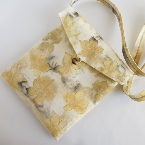 ECO BOTANICAL PRINTED SMALL SHOULDER OR CROSS BODY BAG