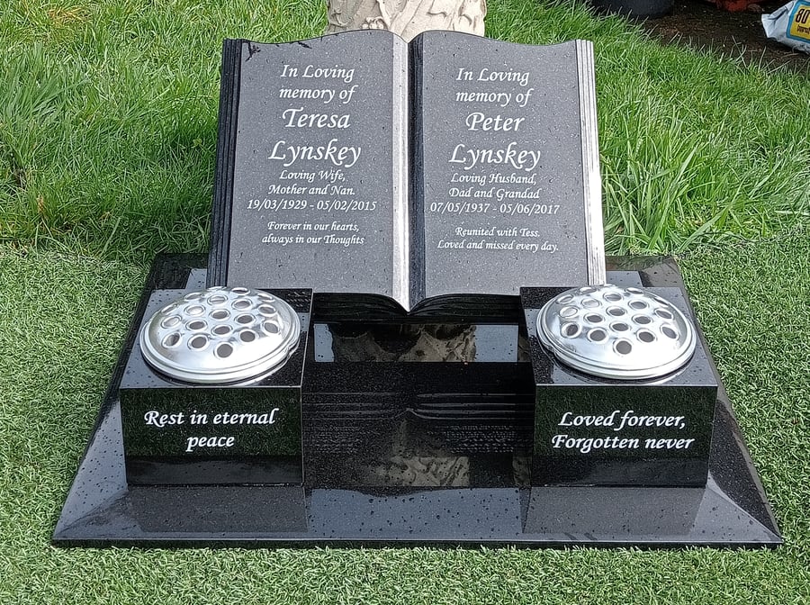 Granite Headstone Grave Plaque Cemetery stone Personalised Gravestone Memorial