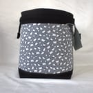 Large Cotton Canvas Drawstring Project Bag Grey Sheep