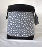 Large Cotton Canvas Drawstring Project Bag Grey Sheep