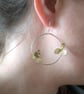 Eco Silver Hydrangea Hoop Earrings - Image 6