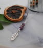 Amethyst & silver leaf long layering necklace - Image 3
