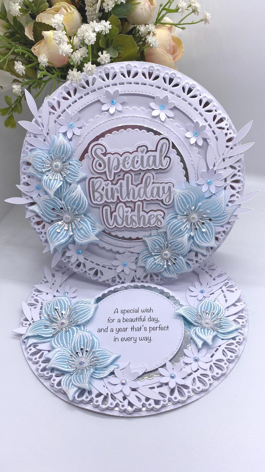 NEW Personalised Luxury handmade easel Birthday card and decorated box