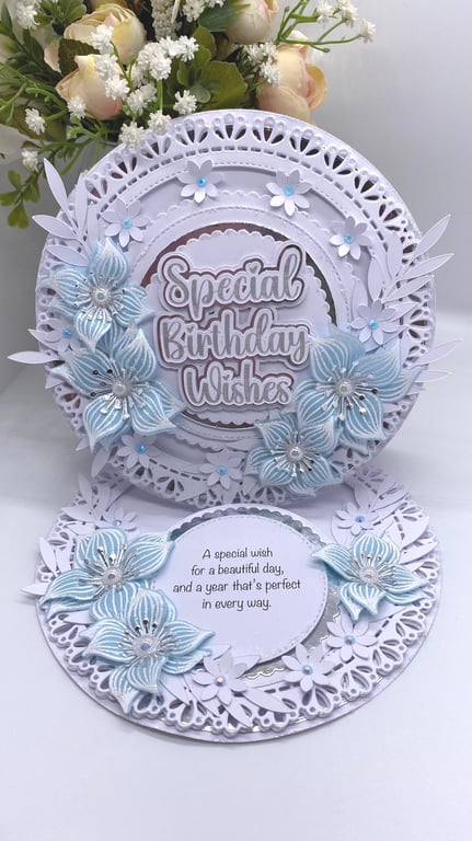 NEW Personalised Luxury handmade easel Birthday card and decorated box