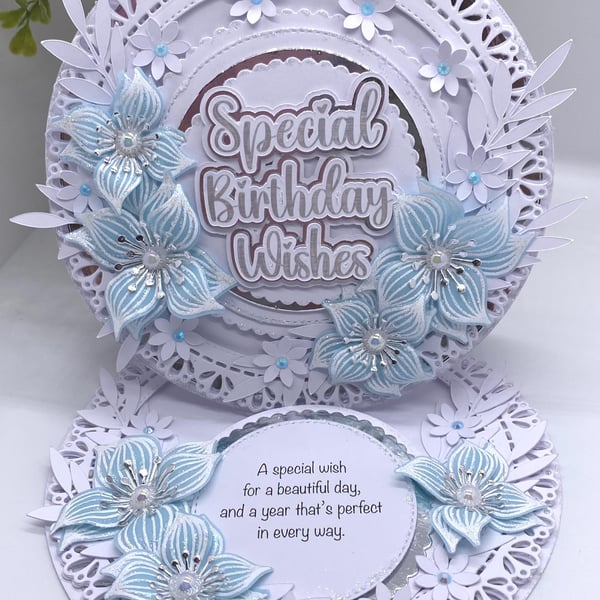 NEW Personalised Luxury handmade easel Birthday card and decorated box