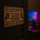 PERSONALISED RECTANGULAR GAMING SIGN