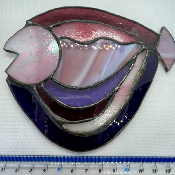 Stained glass Art Deco style fish
