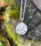 Silver and 18ct gold aquamarine Bloom pendant on chain - Image 4