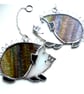  Hedgehog Suncatcher Stained Glass Handmade gift
