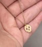 Handmade dainty 9ct yellow, rose or white gold skull charm pendant and chain - Image 6