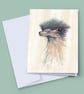 Ostrich Card, Emu Card, Wildlife Art, Greeting Card, Art Card, Birthday, Thanks - Image 1