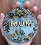 Handmade Fused Glass 3D Mum Round Floral Hanging Picture Decoration - Suncatcher - Image 9