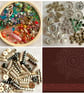 Bargain stash of beads and bead caps, gift for crafter, jewellery maker