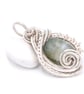 Silve plated jade pendant - Image 3