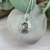 Silver Necklace with Labradorite Gemstone