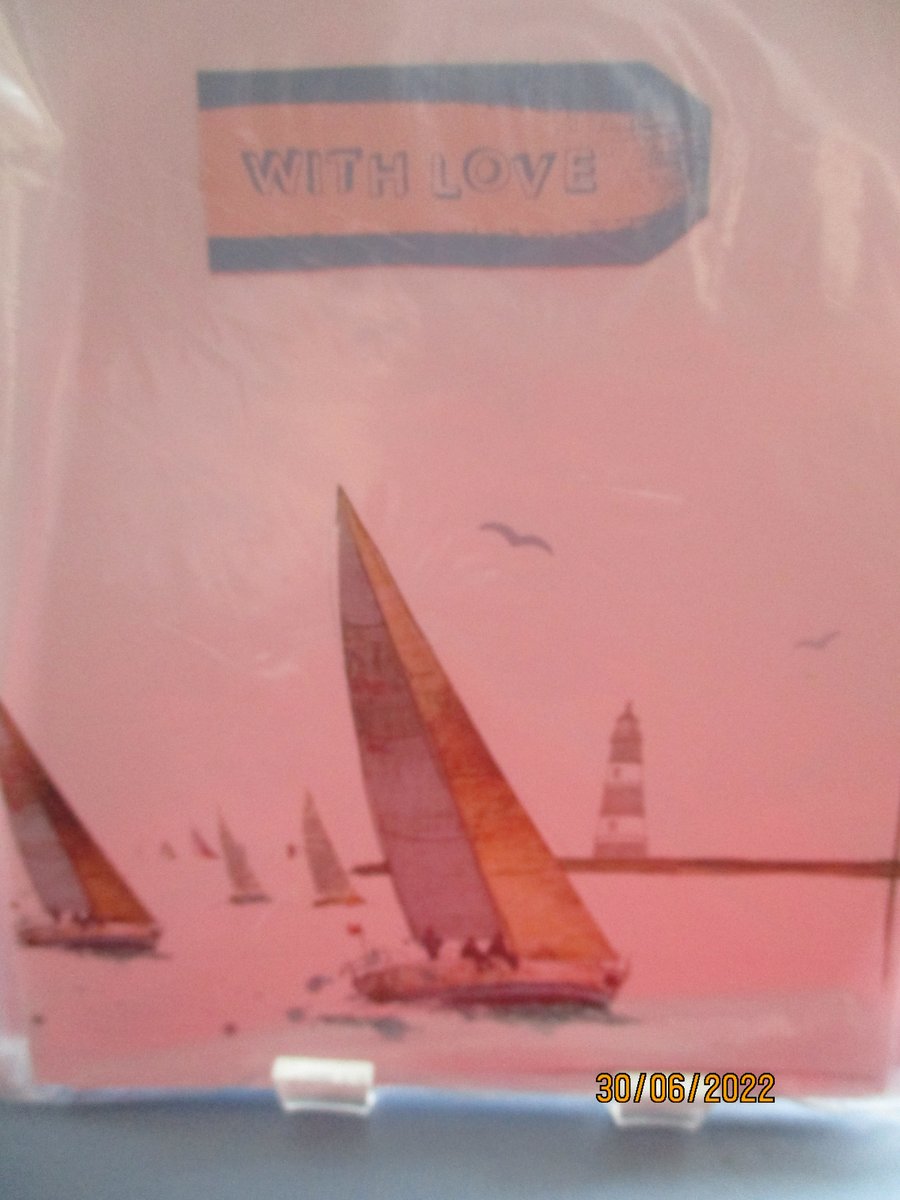 With Love Yacht Race Card