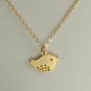 LITTLE GOLD SPARROW  NECKLACE - - FREE SHIPPING WORLWIDE