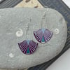 Art Deco style recycled tin earrings 
